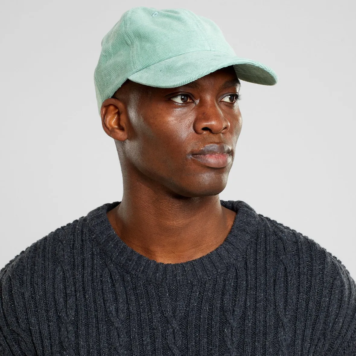 Best Soft Cap Slussen Corduroy Base Granite Green Women Caps