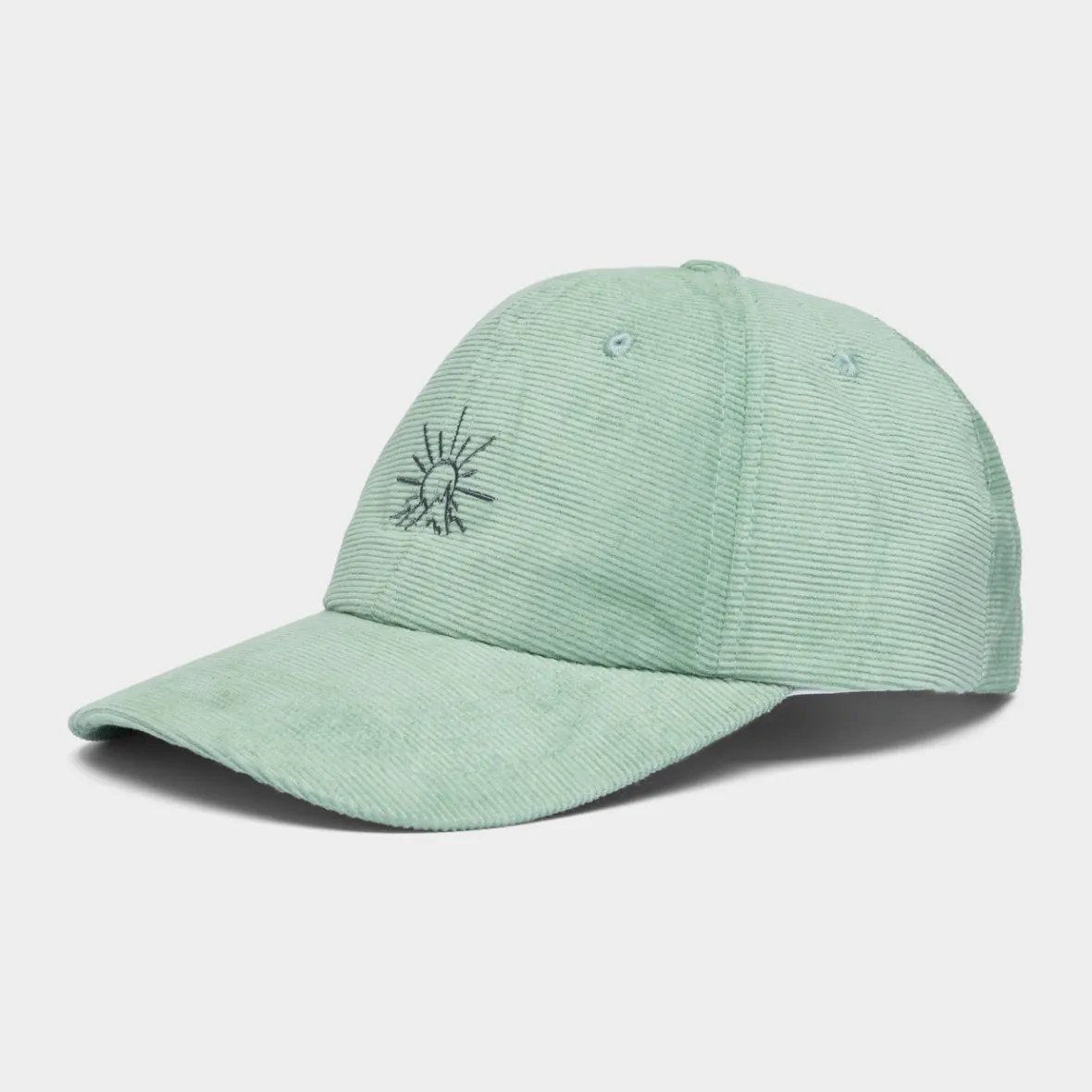 Cheap Soft Cap Slussen Corduroy Line Mountain Granite Green Women Caps