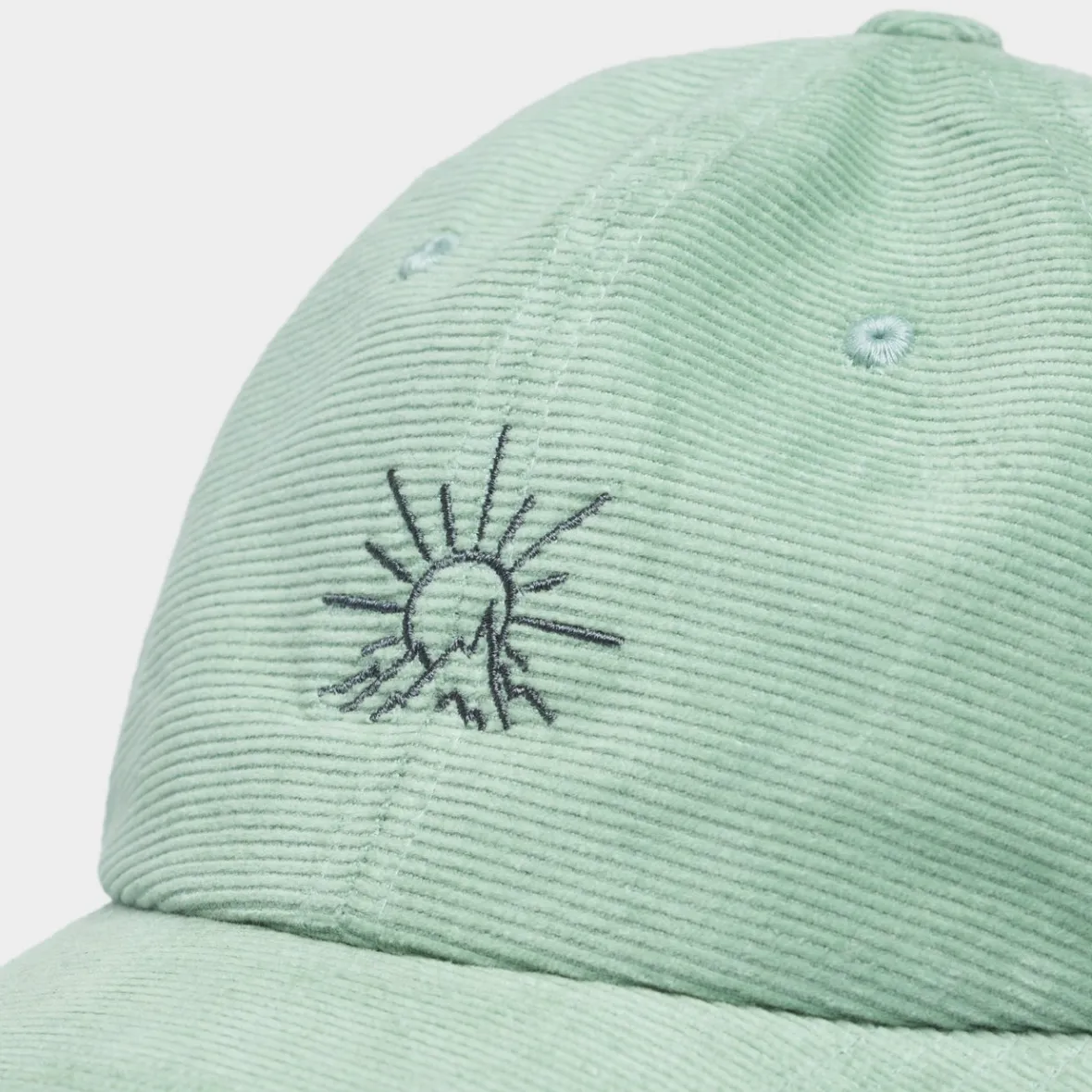 Cheap Soft Cap Slussen Corduroy Line Mountain Granite Green Women Caps