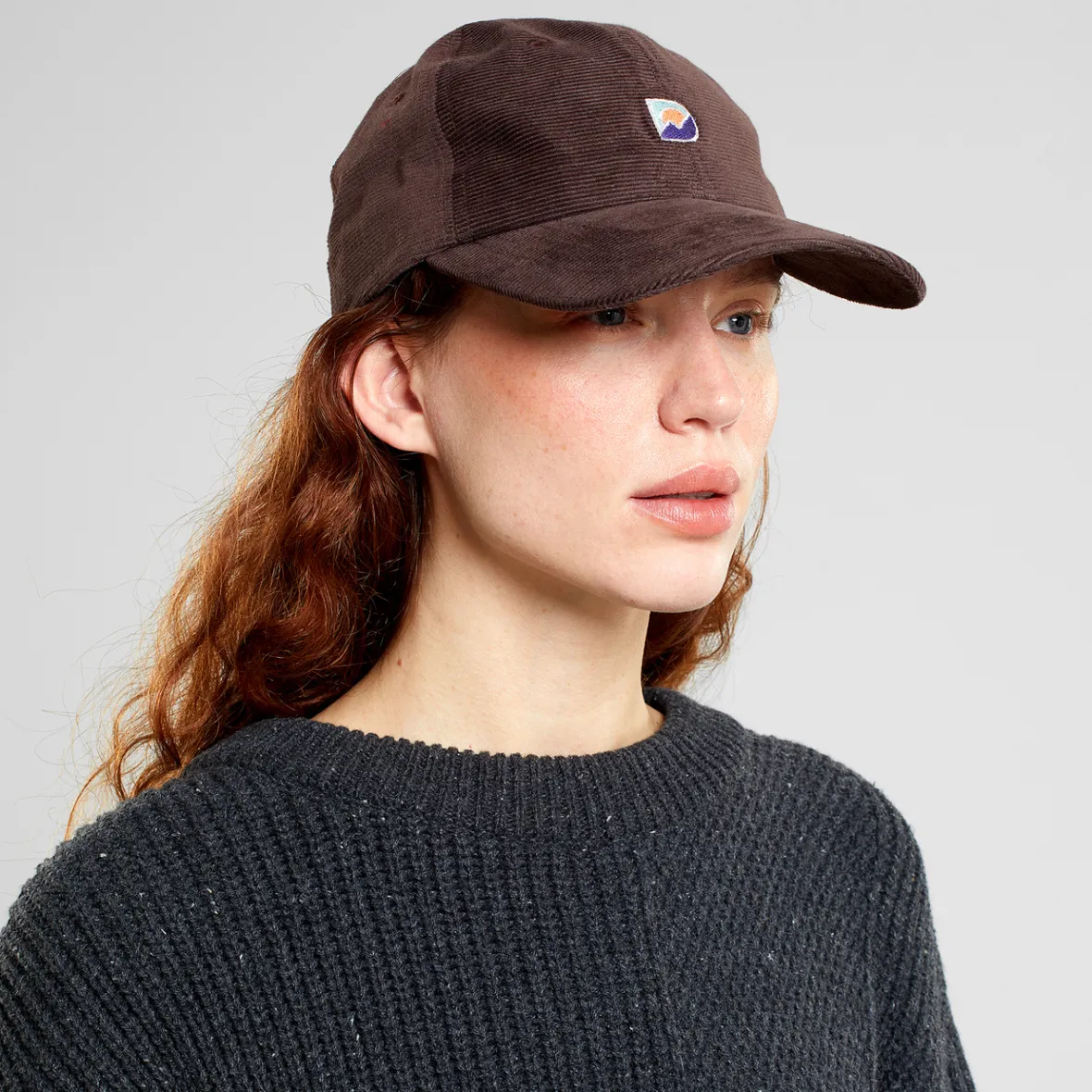 Sale Soft Cap Slussen Corduroy Mountain Logo D Coffee Brown Women Caps