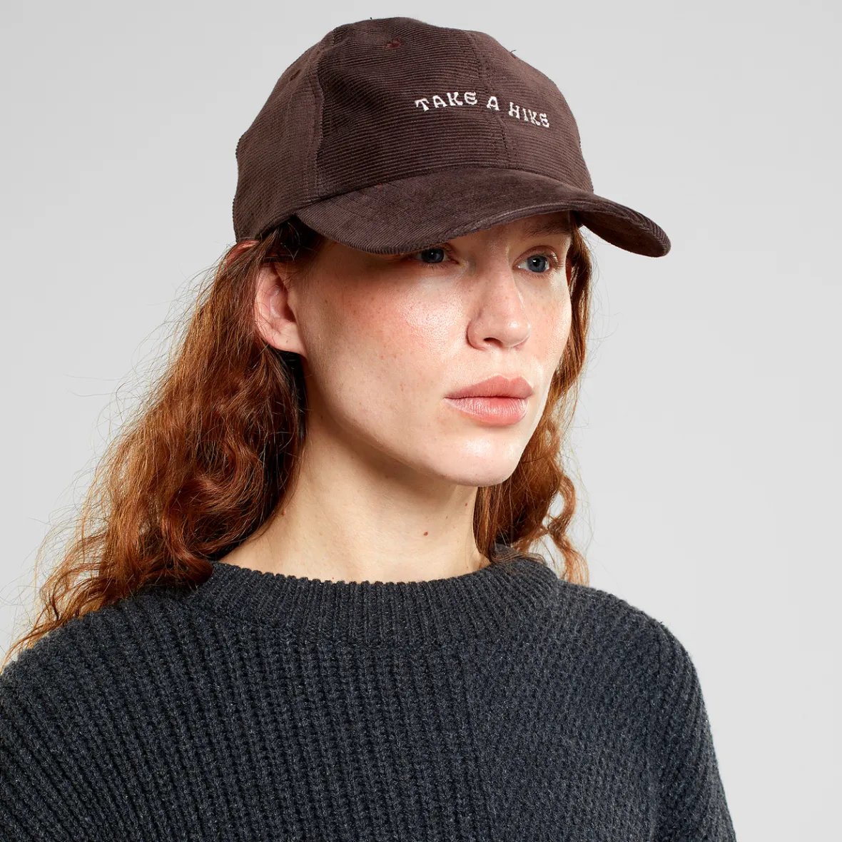 Outlet Soft Cap Slussen Corduroy Take A Hike Coffee Brown Women Caps