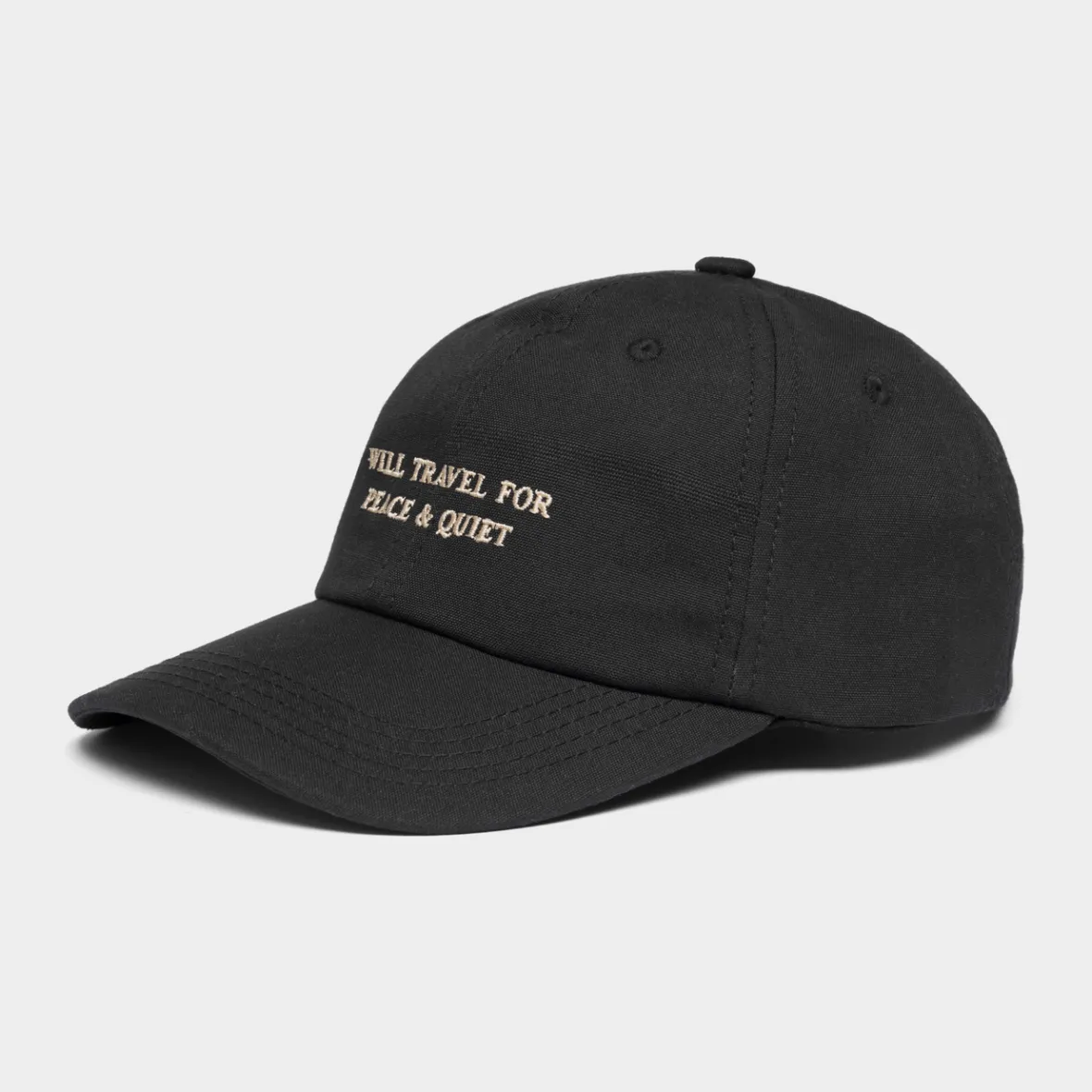 Best Sale Soft Cap Slussen Will Travel Black Women Caps