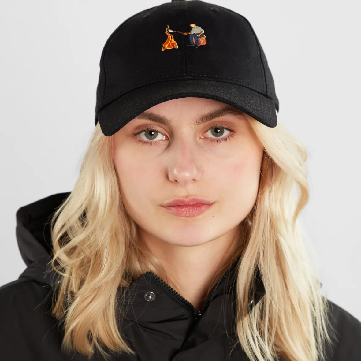 Cheap Sports Cap Camping Fire EMB Black Women Outlet