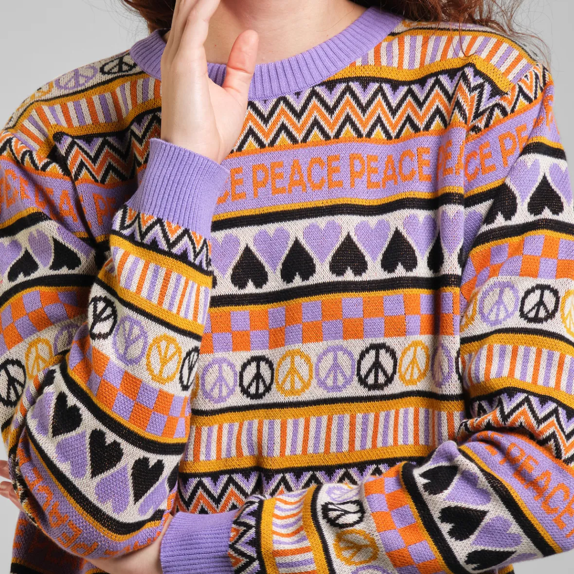 Shop Sweater Arendal Peace Purple Women Knitwear