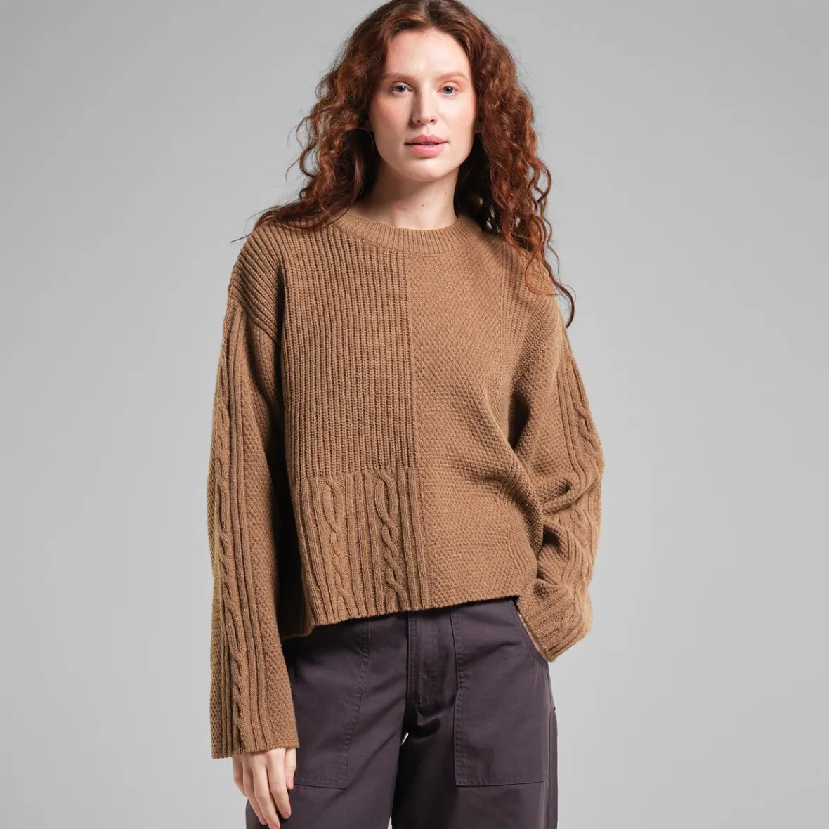 Sale Sweater Limboda Camel Brown Women Knitwear