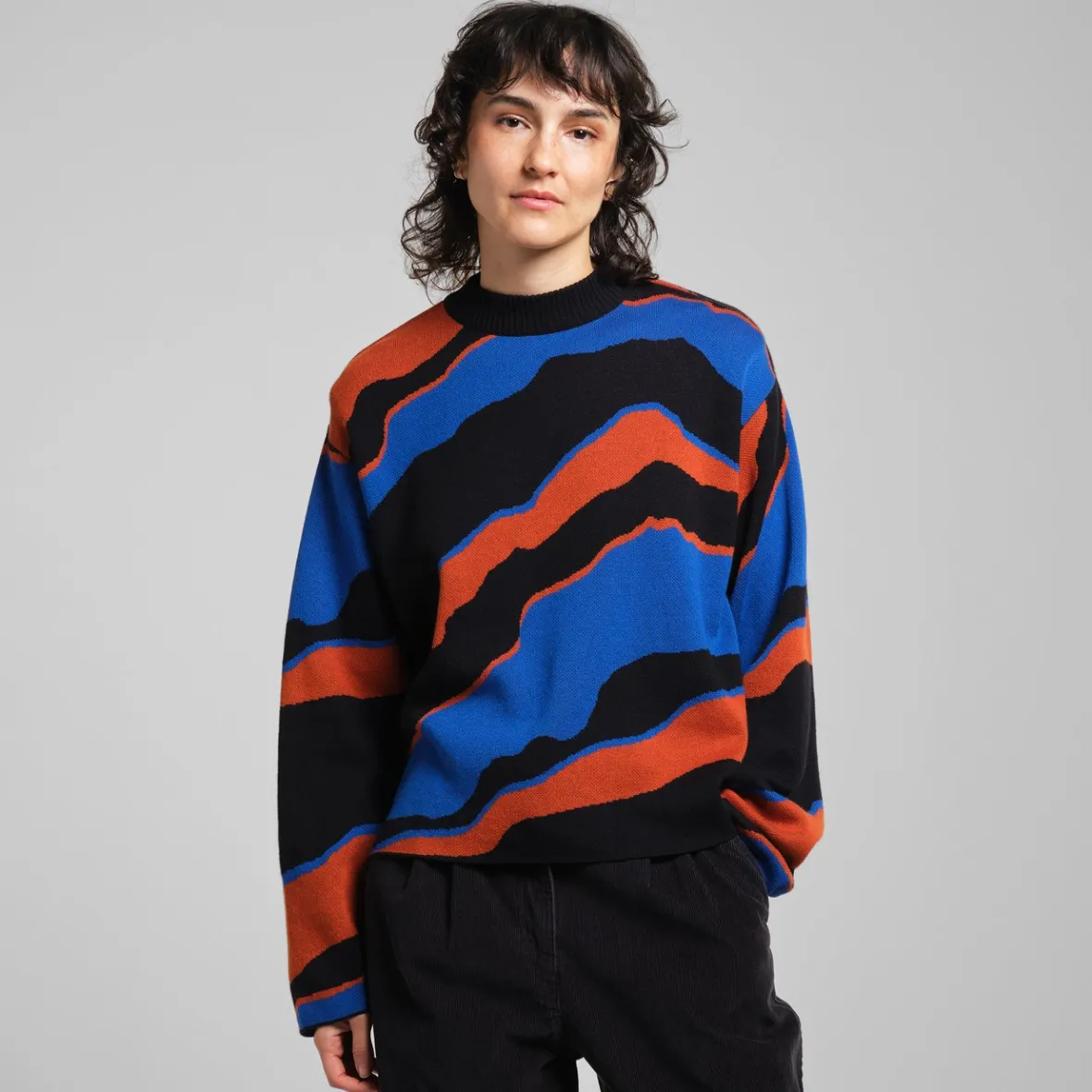 Shop Sweater Limhamn Faded Mountains Multi Color Women Knitwear