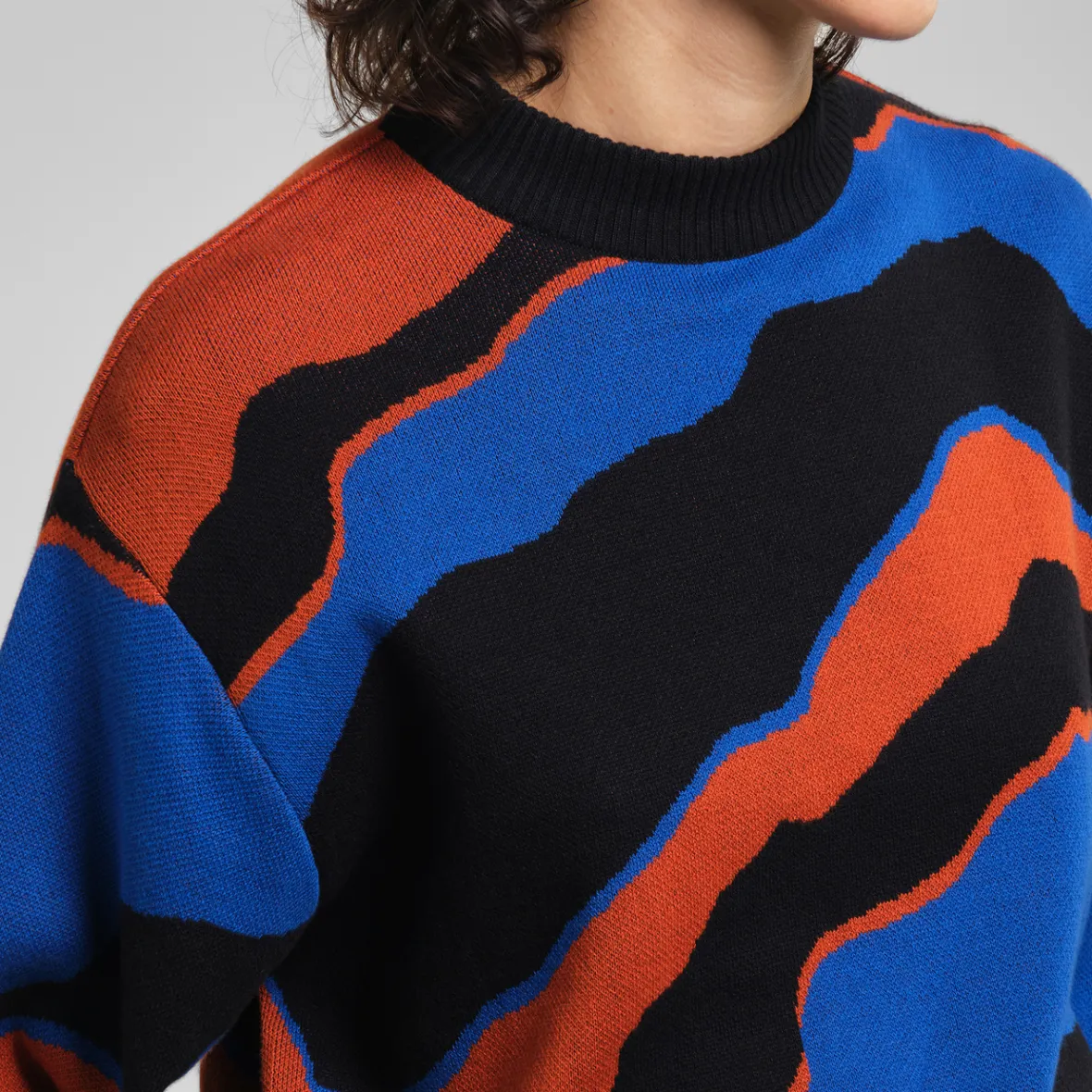 Shop Sweater Limhamn Faded Mountains Multi Color Women Knitwear