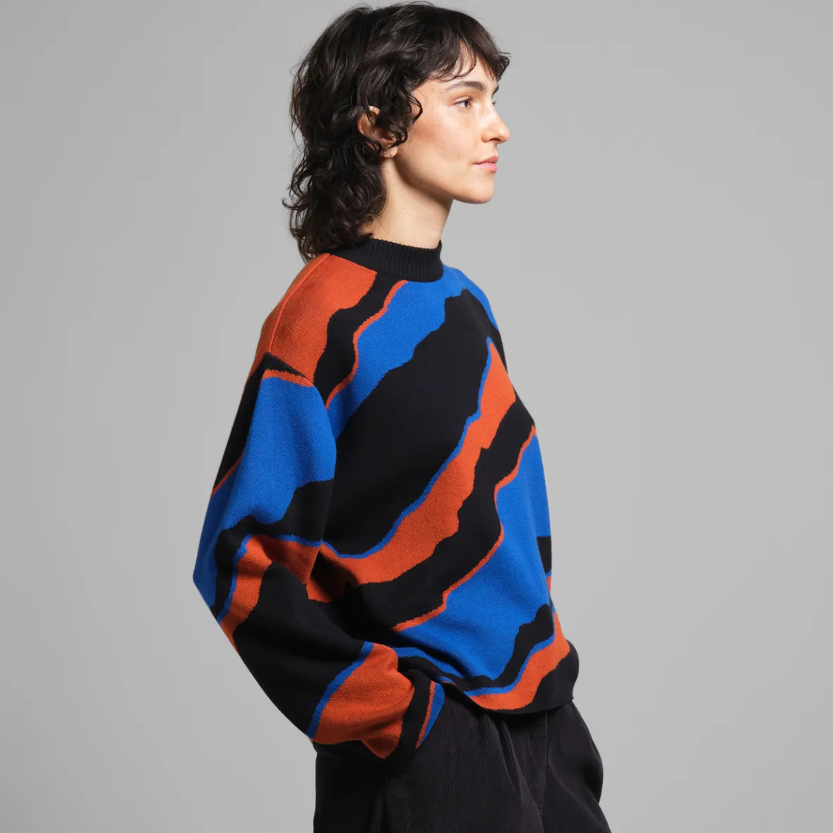 Shop Sweater Limhamn Faded Mountains Multi Color Women Knitwear