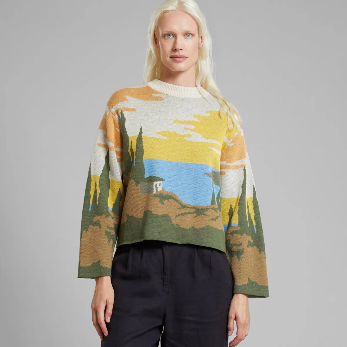 Store Sweater Limhamn Oceanview Multi Color Women Knitwear