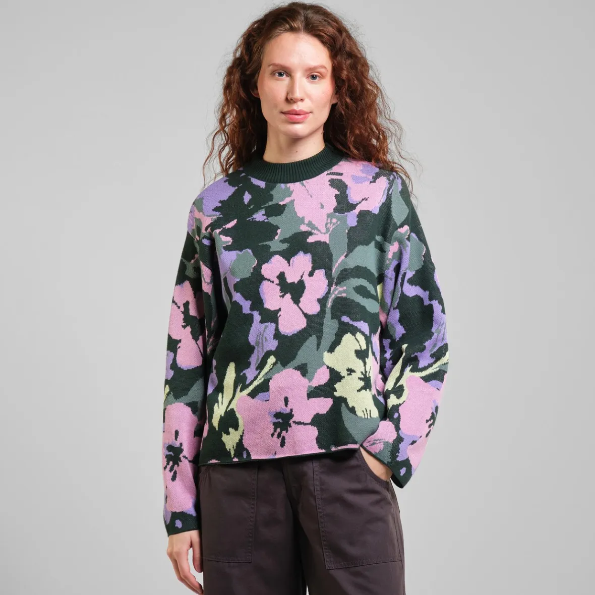 New Sweater Limhamn Warped Flowers Multi Color Women Knitwear
