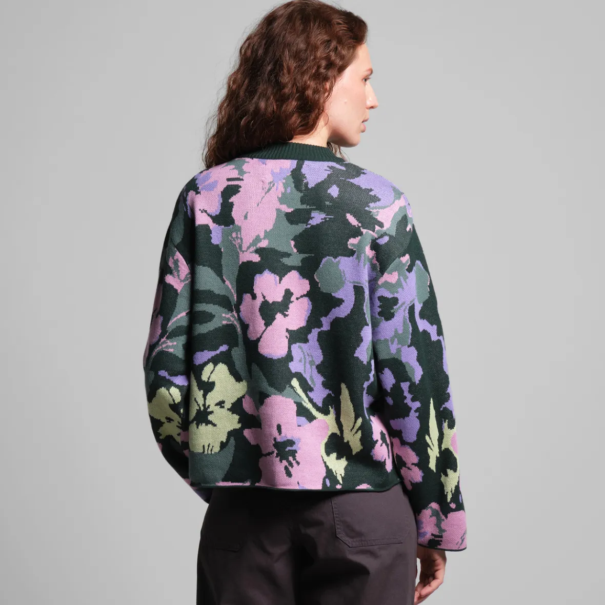 New Sweater Limhamn Warped Flowers Multi Color Women Knitwear