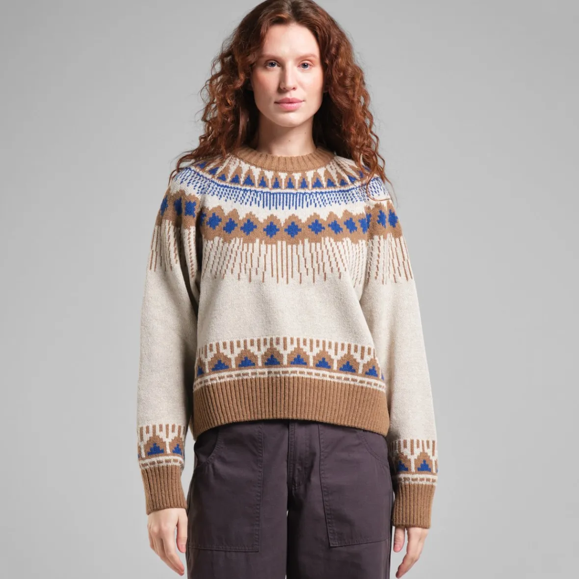 Discount Sweater Senja Fair Isle Pearl White Women Knitwear