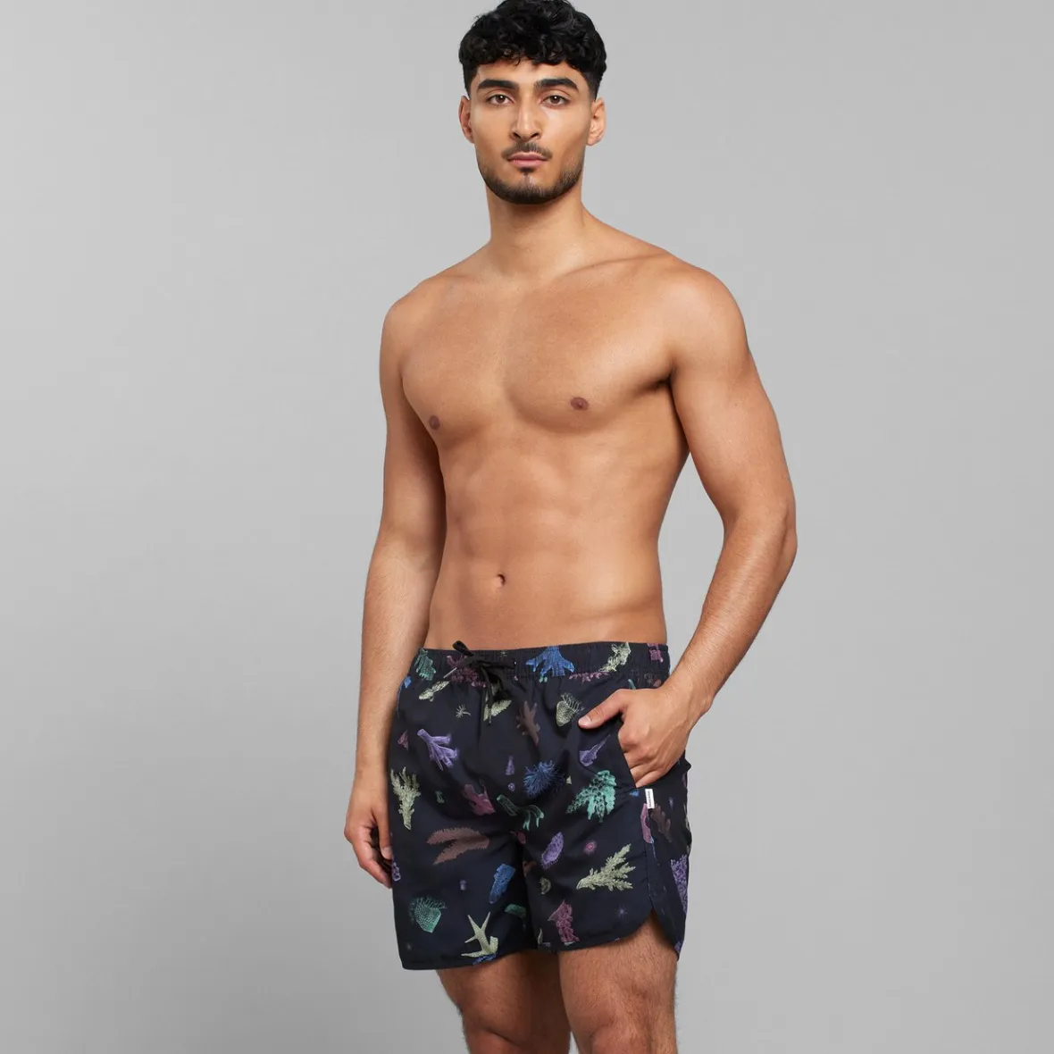 Discount Swim Shorts Sandhamn Coral Gems Black Swimwear