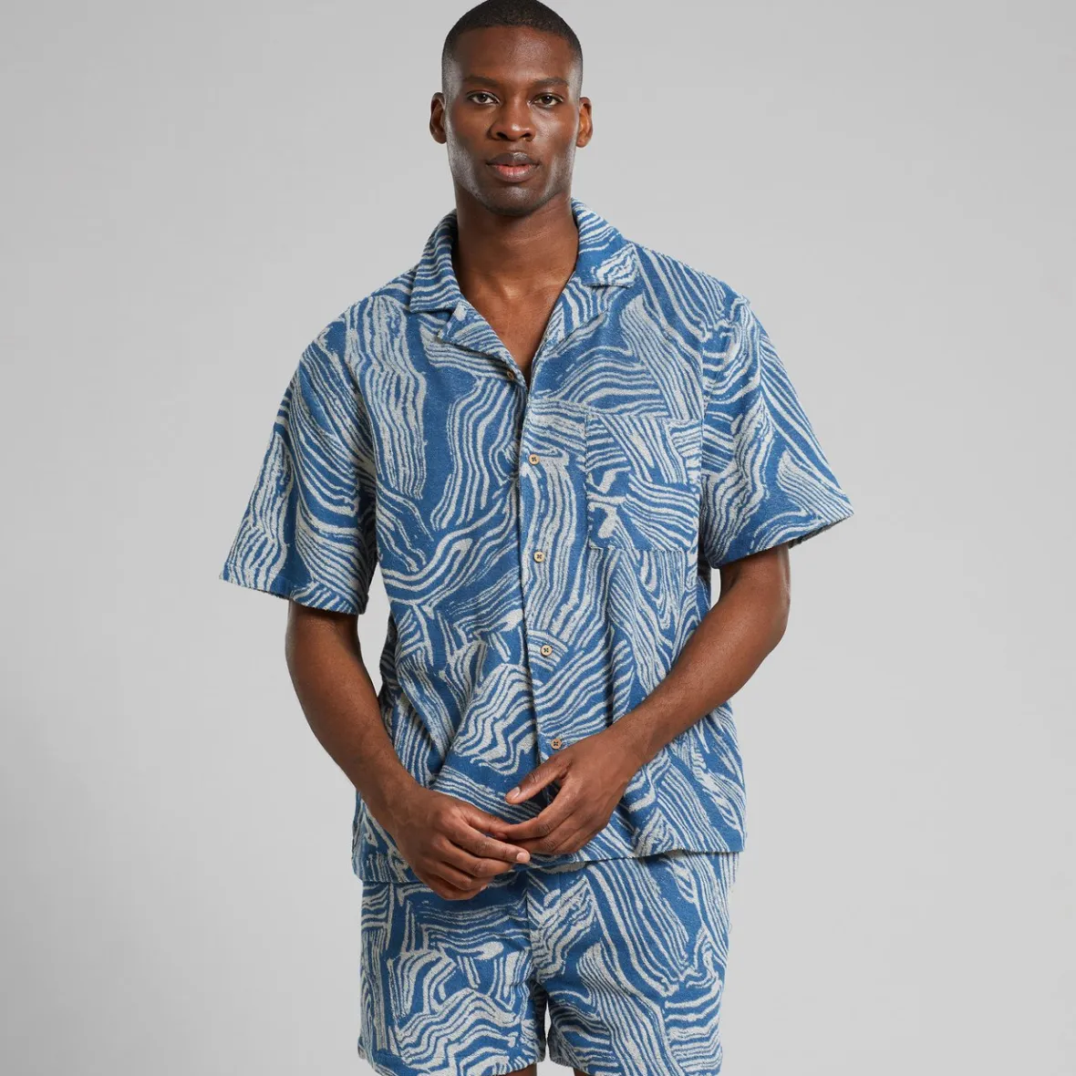 Best Terry Shirt Marstrand Clay Swirl Blue Shirts | Swimwear