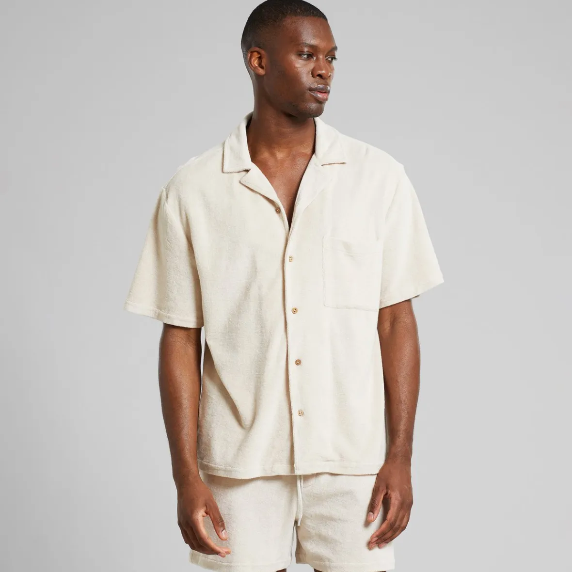 Outlet Terry Shirt Marstrand Oat White Shirts | Swimwear