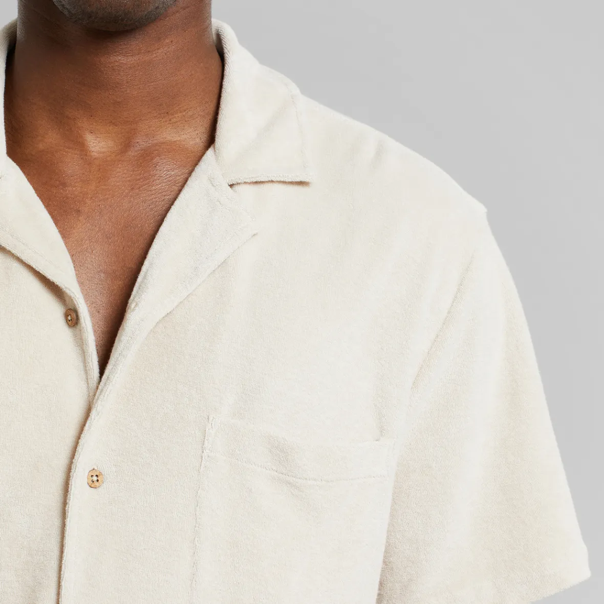 Outlet Terry Shirt Marstrand Oat White Shirts | Swimwear