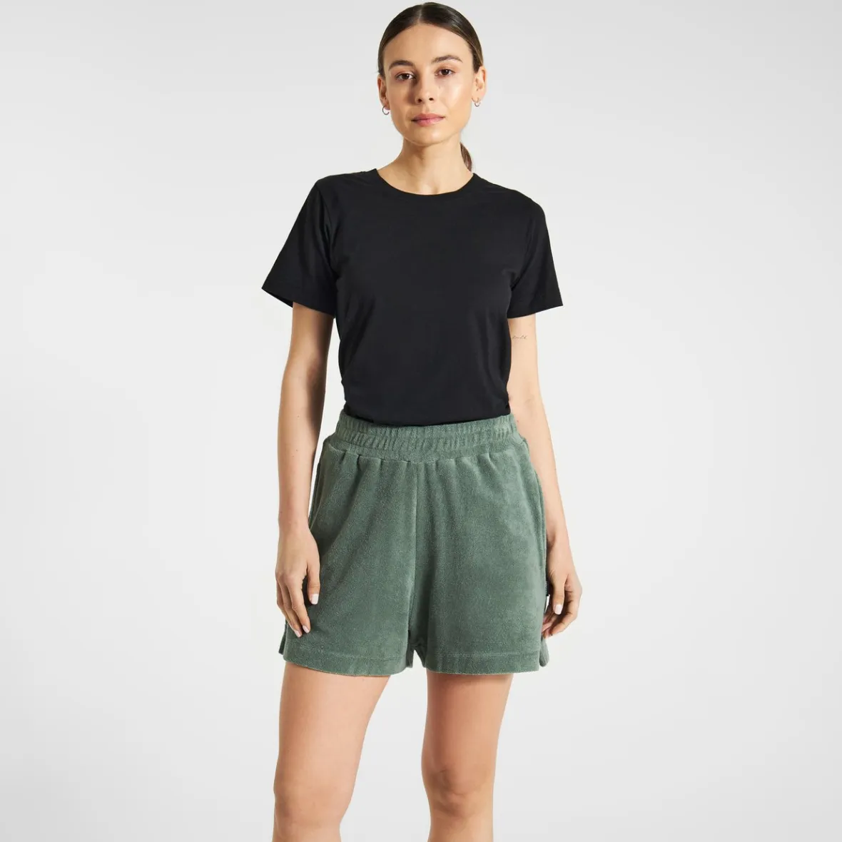 Hot Terry Shorts Aspudden Duck Green Women Outlet