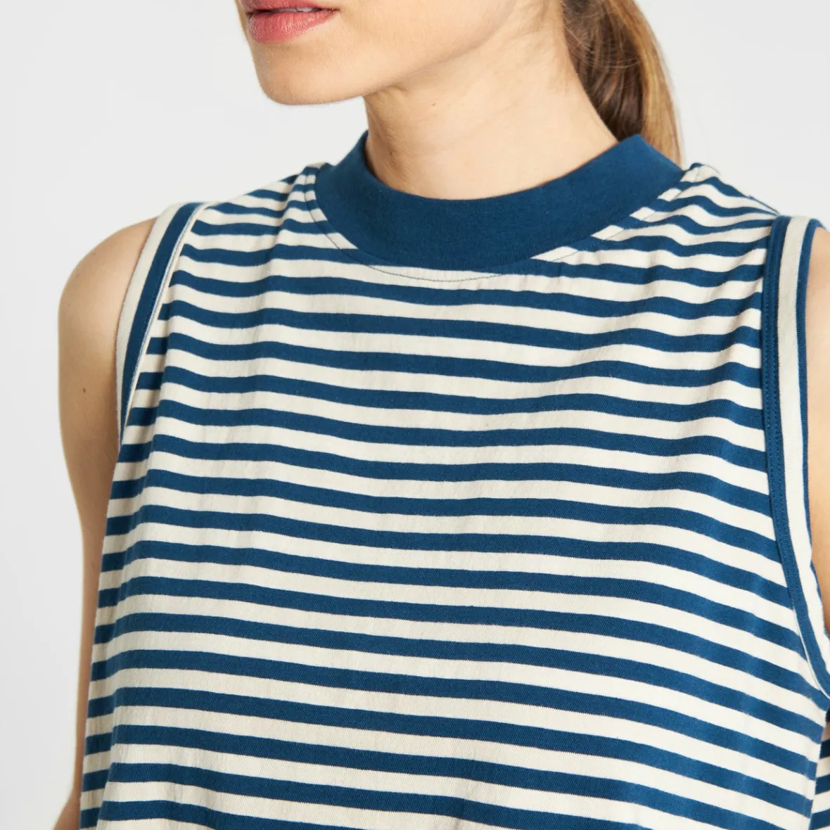 Cheap Top Namsos Stripes Estate Blue/Vanilla White Women Outlet