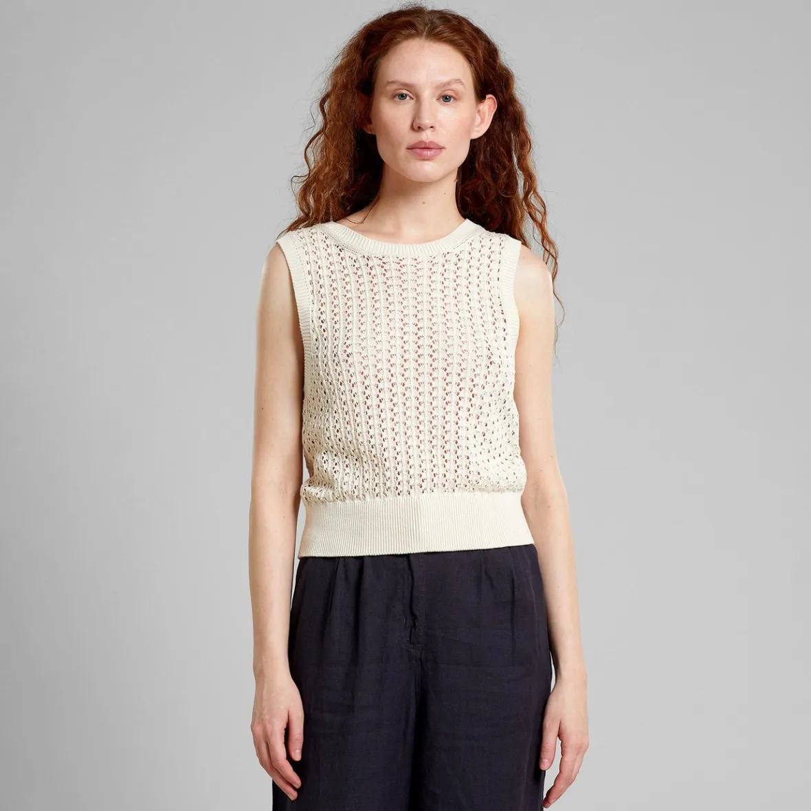 Online Top Oskarshamn Crochet Vanilla White Women Tops