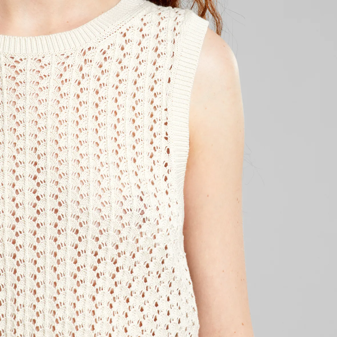 Online Top Oskarshamn Crochet Vanilla White Women Tops