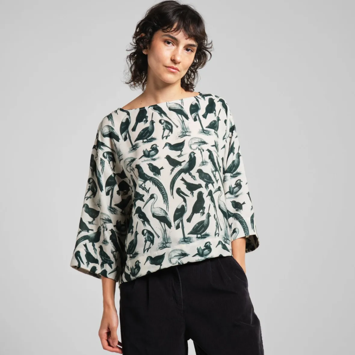 Sale Top Vellinge Birds Green Women Tops