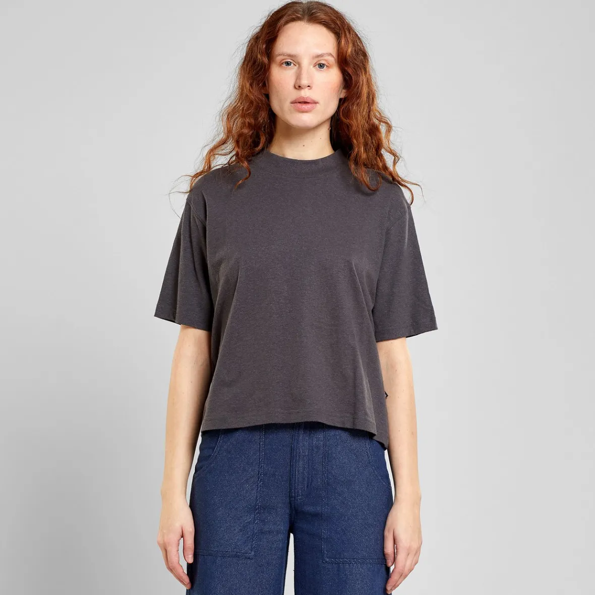 Online T-shirt Floda Charcoal Women Outlet