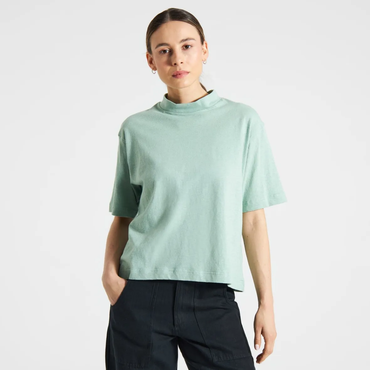 Best T-shirt Floda Granite Green Women Outlet