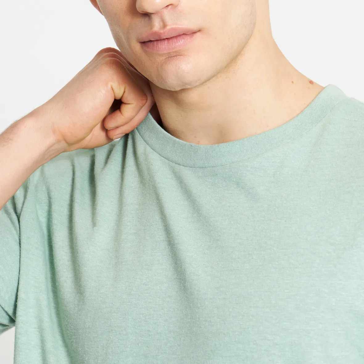 Flash Sale T-shirt Gustavsberg Hemp Granite Green Base T-shirts | Basics