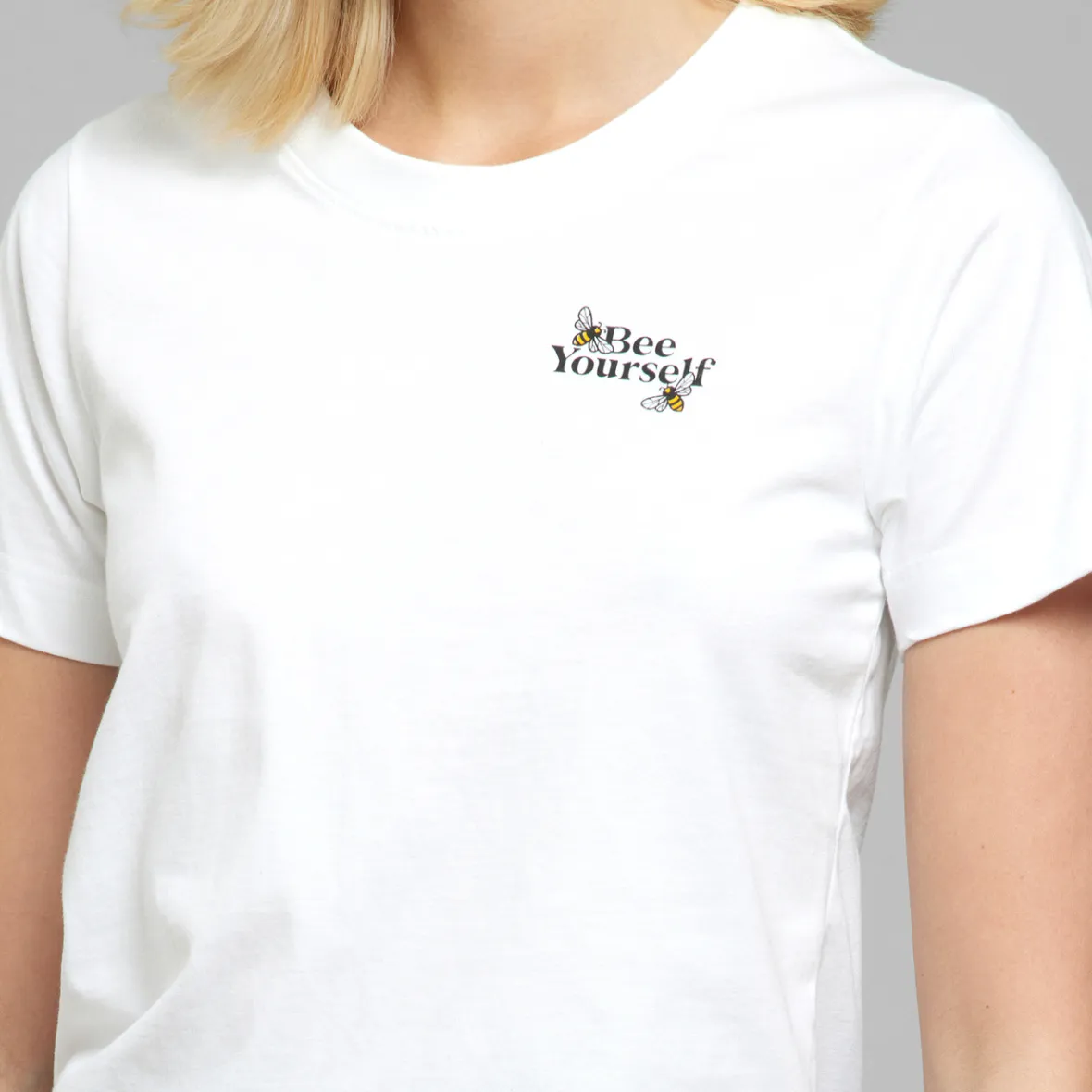 Flash Sale T-shirt Mysen Bee Yourself White Women Outlet