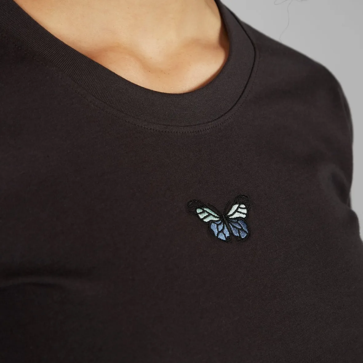 New T-shirt Mysen Butterfly Charcoal Women Outlet