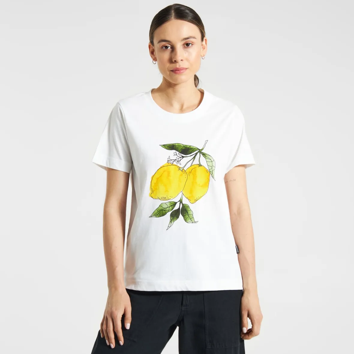 Clearance T-shirt Mysen Lemons White Women Outlet