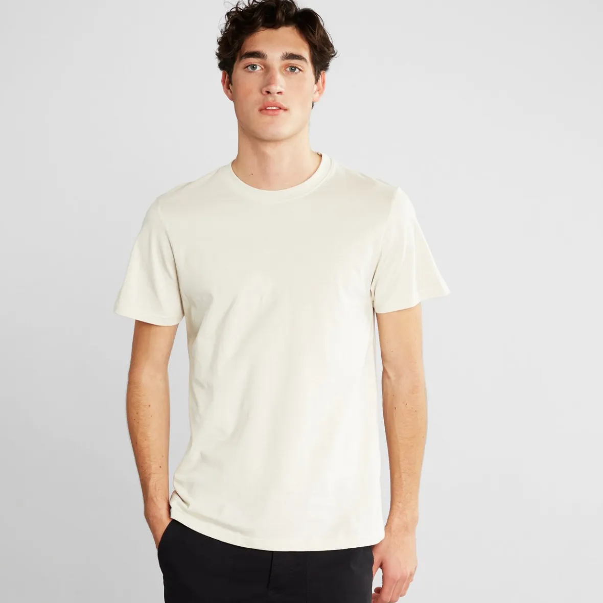 Cheap T-shirt Stockholm Base Oat White Outlet