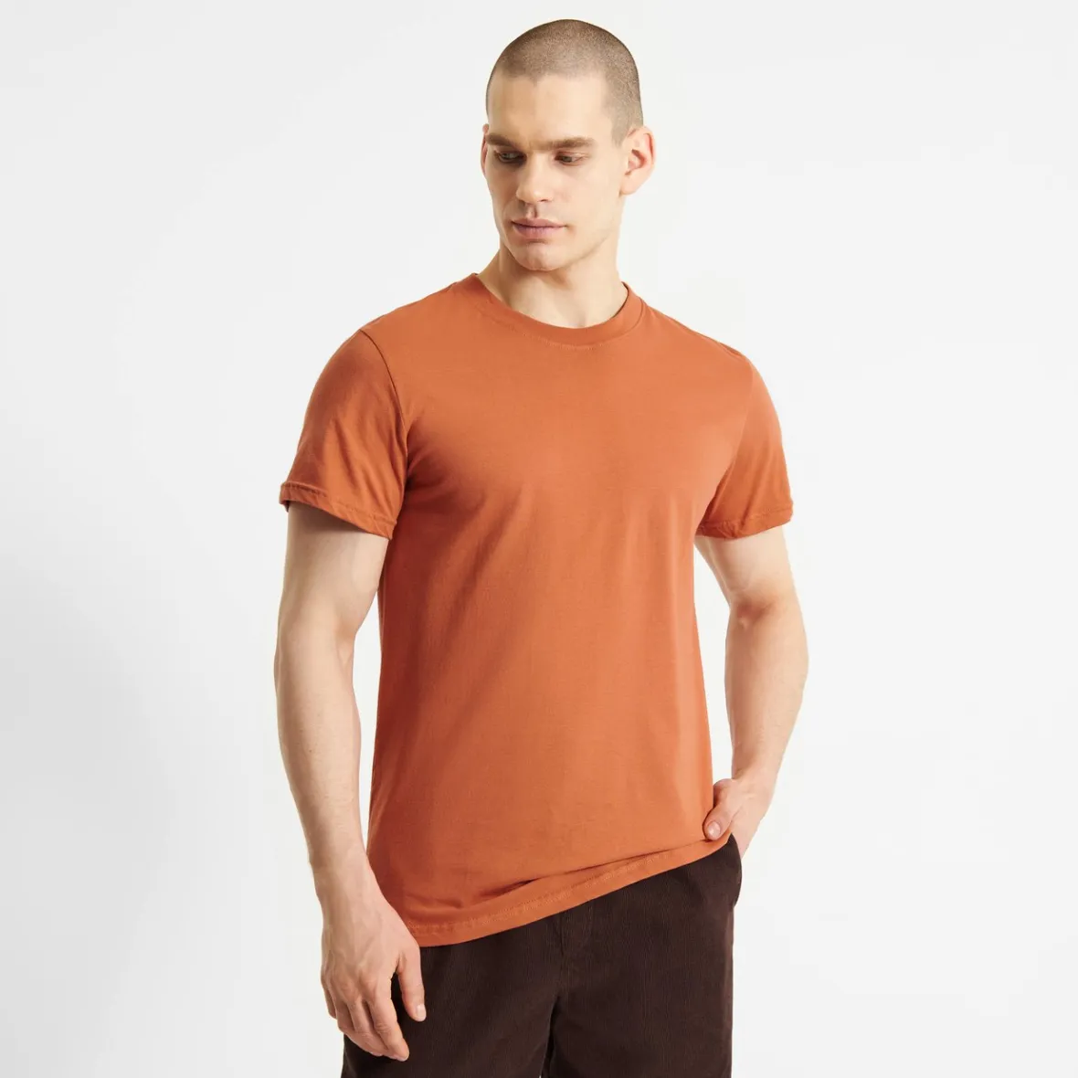 Online T-shirt Stockholm Base Sunburn Orange Base T-shirts | Basics