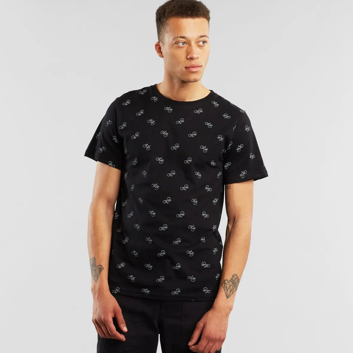 Sale T-shirt Stockholm Bike Pattern Black Outlet