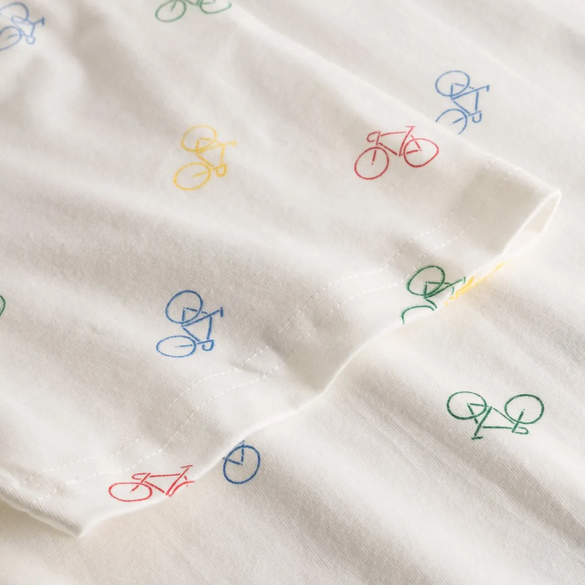 Sale T-shirt Stockholm Bike Pattern Off-White T-shirts