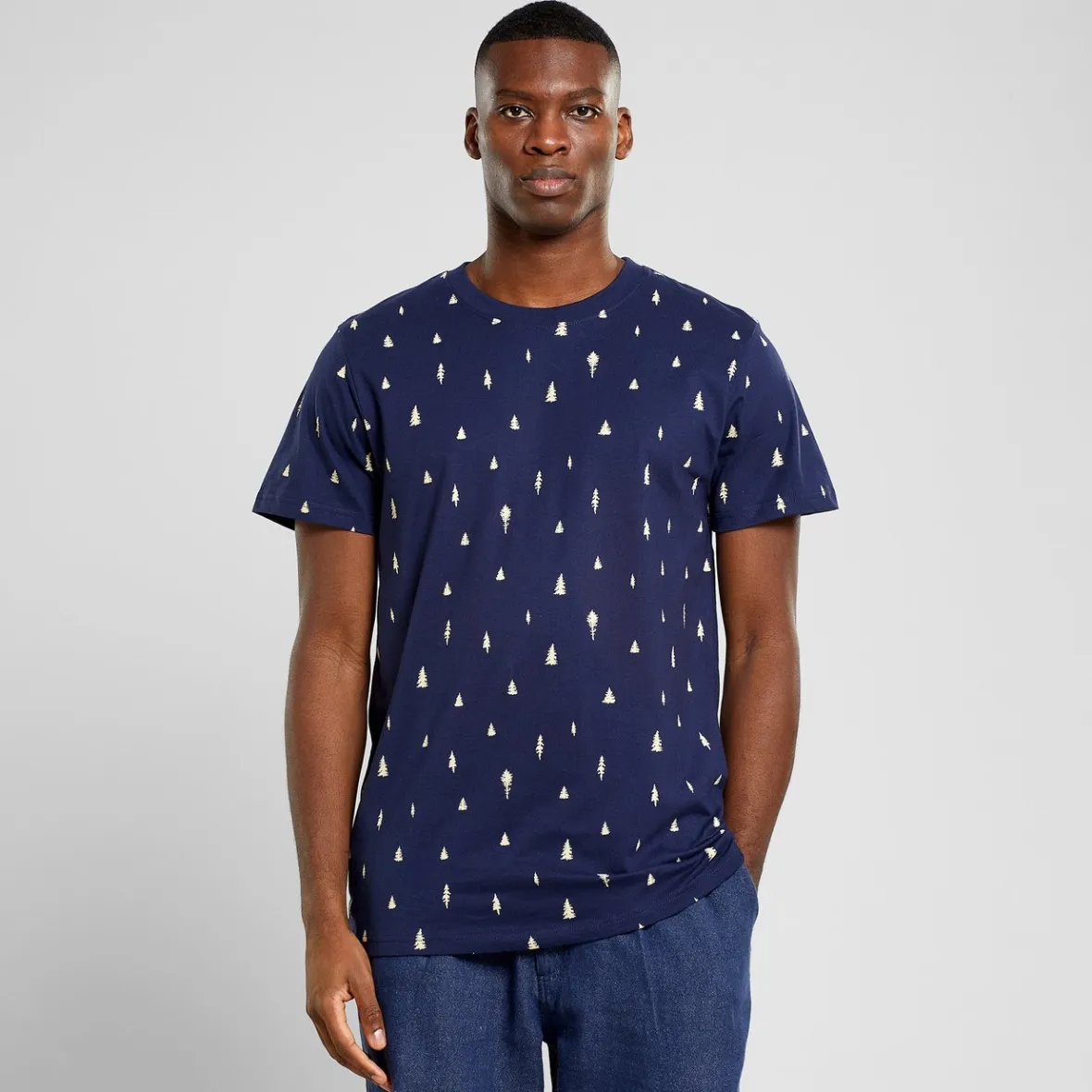 Sale T-shirt Stockholm Ditsy Trees AOP Navy Outlet