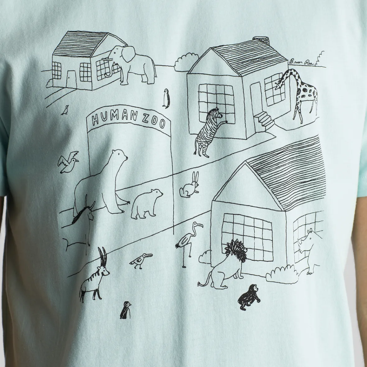 Outlet T-shirt Stockholm Human Zoo Mint T-shirts