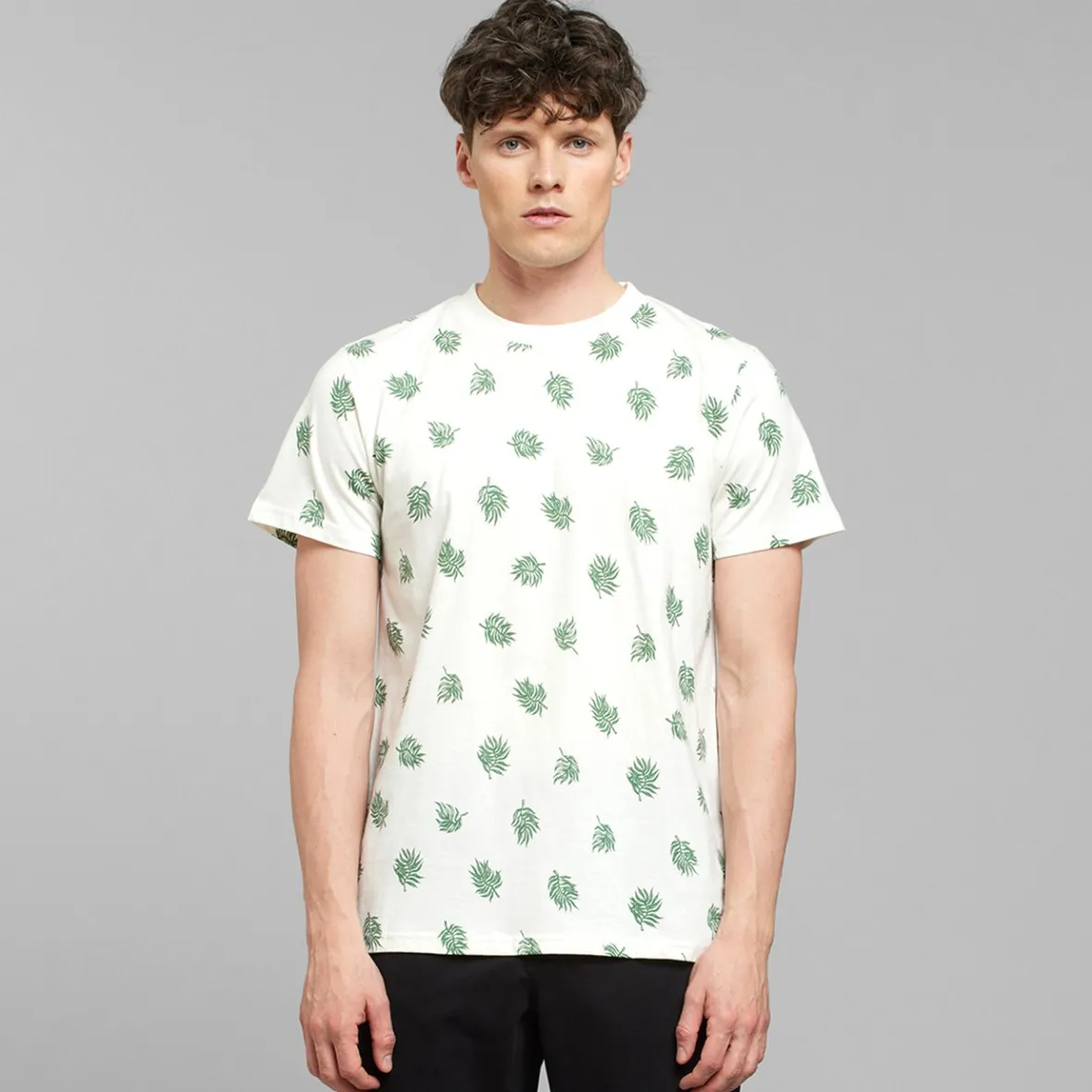 Clearance T-shirt Stockholm Leaf AOP Off White Outlet