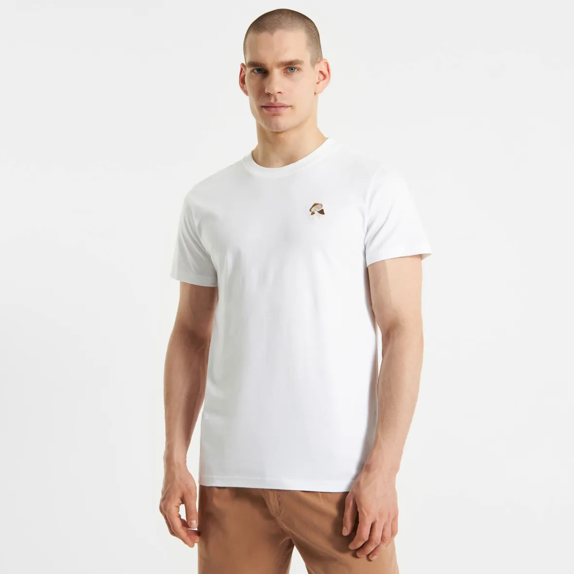 Best T-shirt Stockholm Mushroom Emb White Outlet