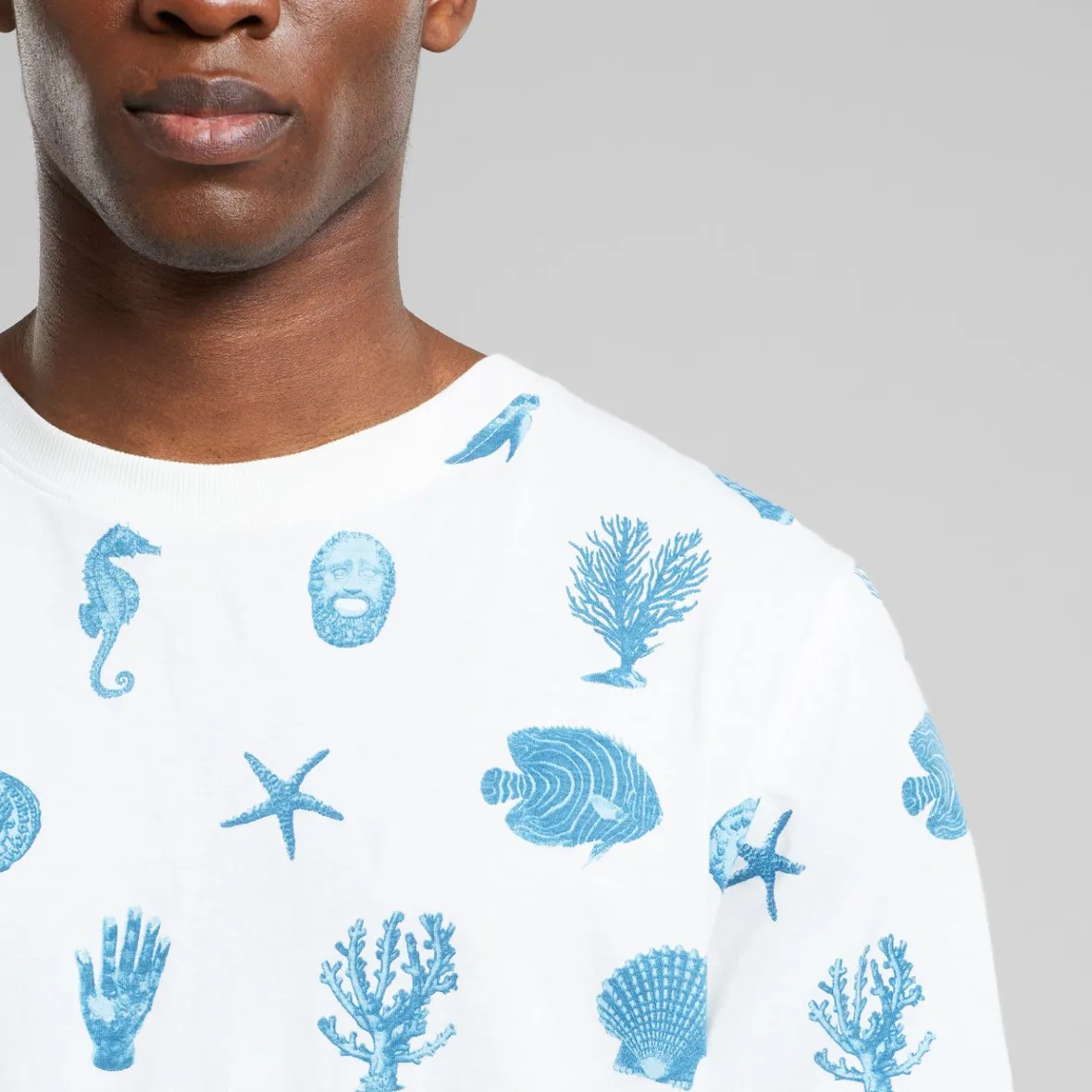 Shop T-shirt Stockholm Ocean Life AOP Off White Outlet