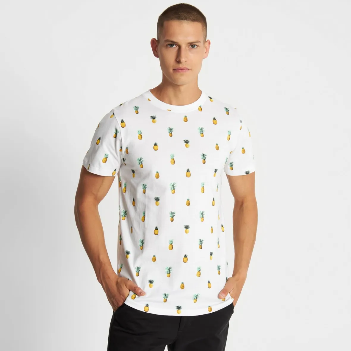 Discount T-shirt Stockholm Pineapples White T-shirts