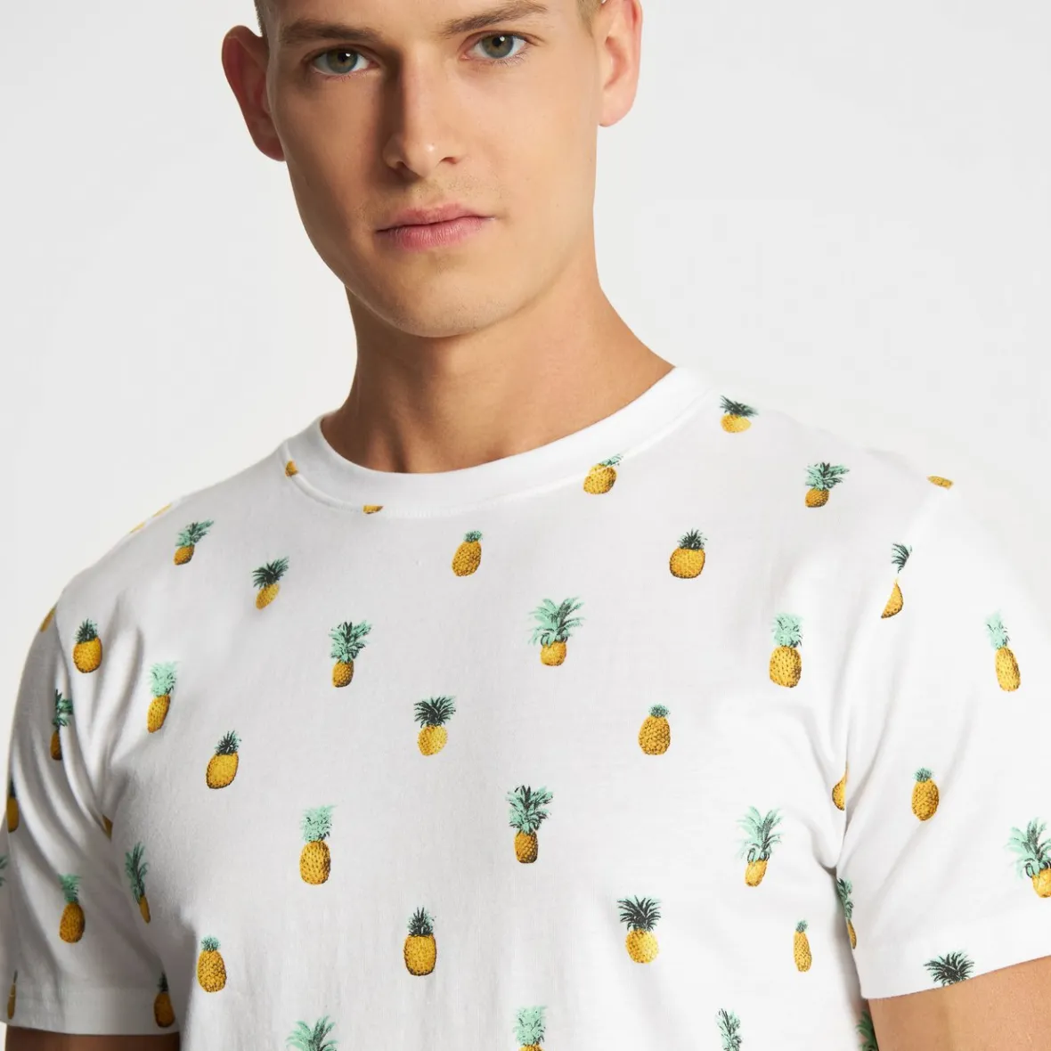 Discount T-shirt Stockholm Pineapples White T-shirts