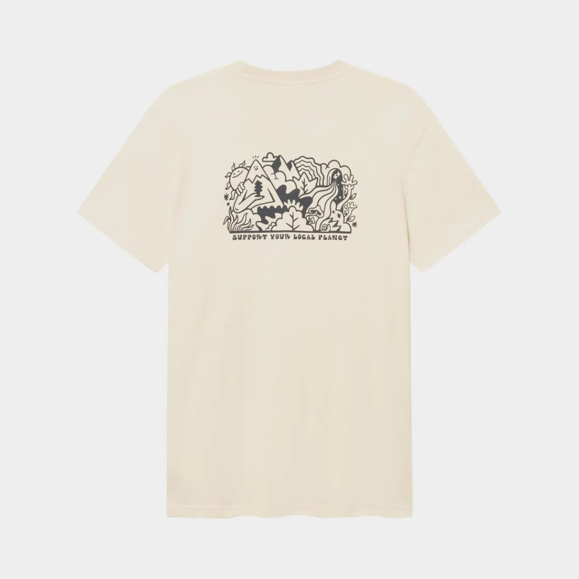 Outlet T-shirt Stockholm Rising Logo Oat White T-shirts