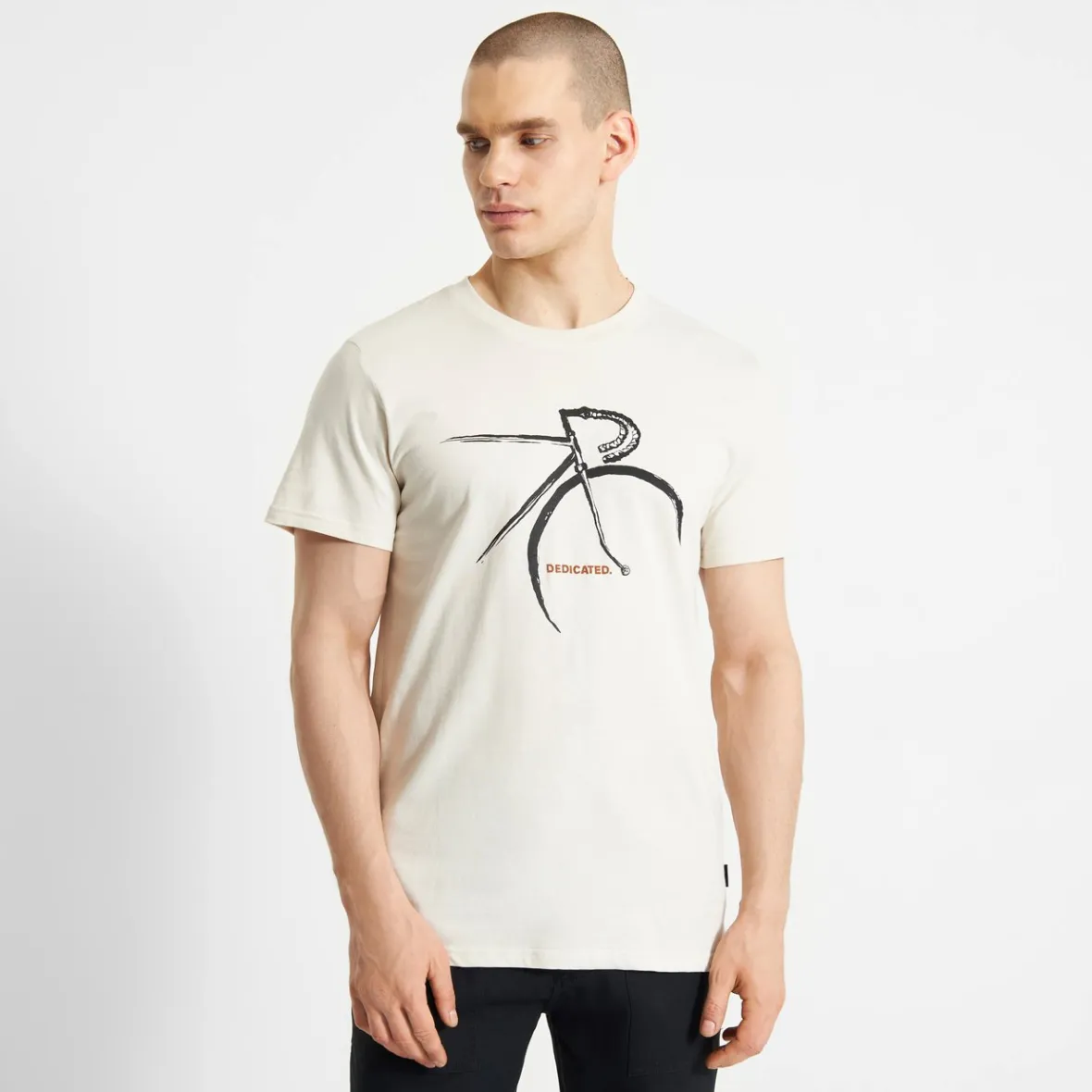 Outlet T-shirt Stockholm Side Bike Oat White Outlet