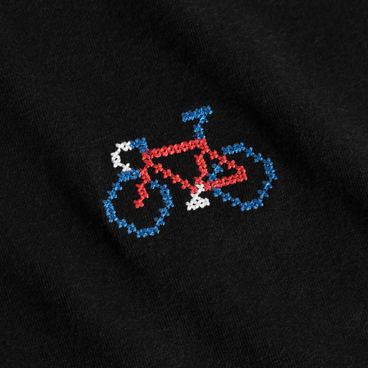 Shop T-shirt Stockholm Stitch Bike Black T-shirts