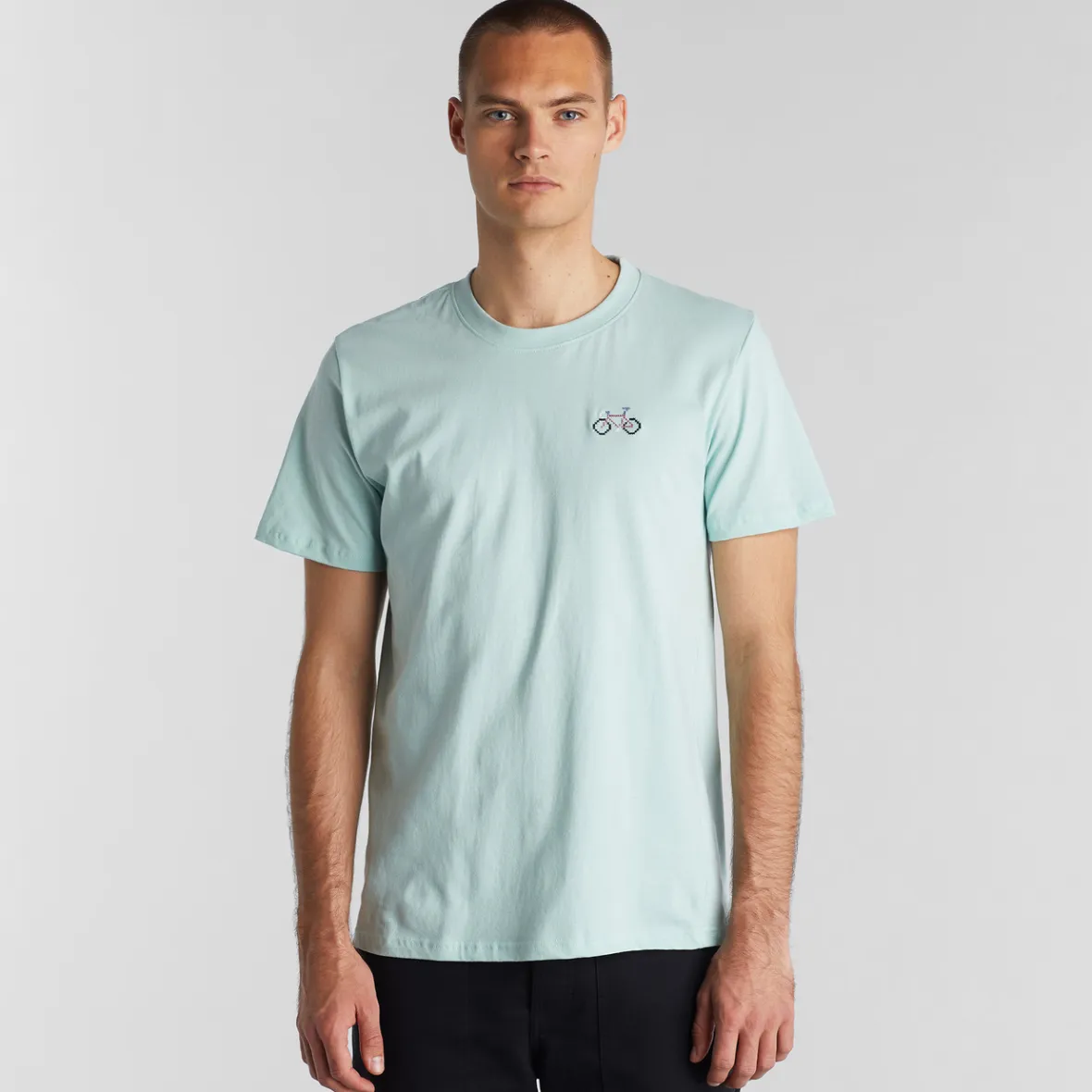 Store T-shirt Stockholm Stitch Bike Mint Outlet