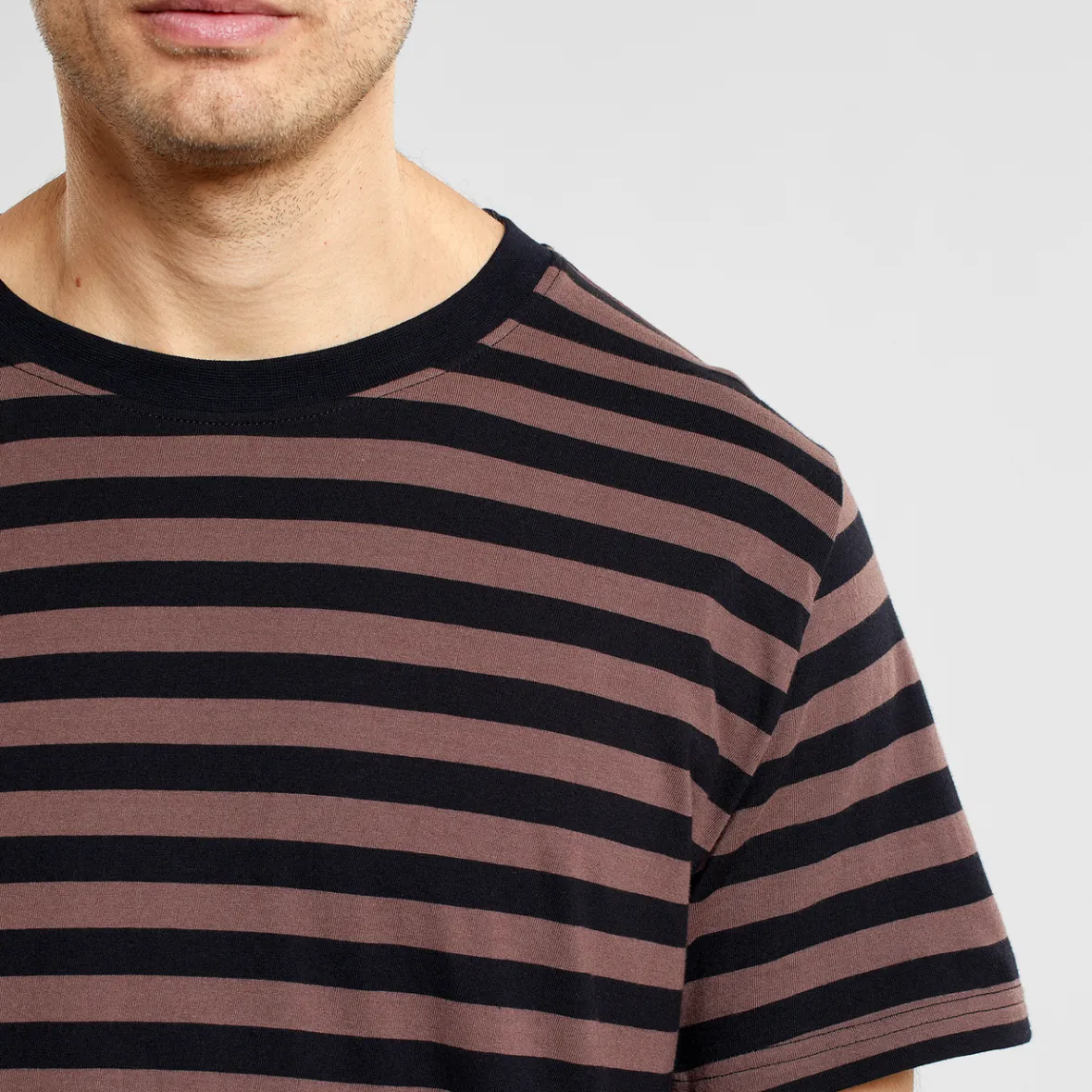 Best Sale T-shirt Stockholm Stripes Black/Bag Brown T-shirts