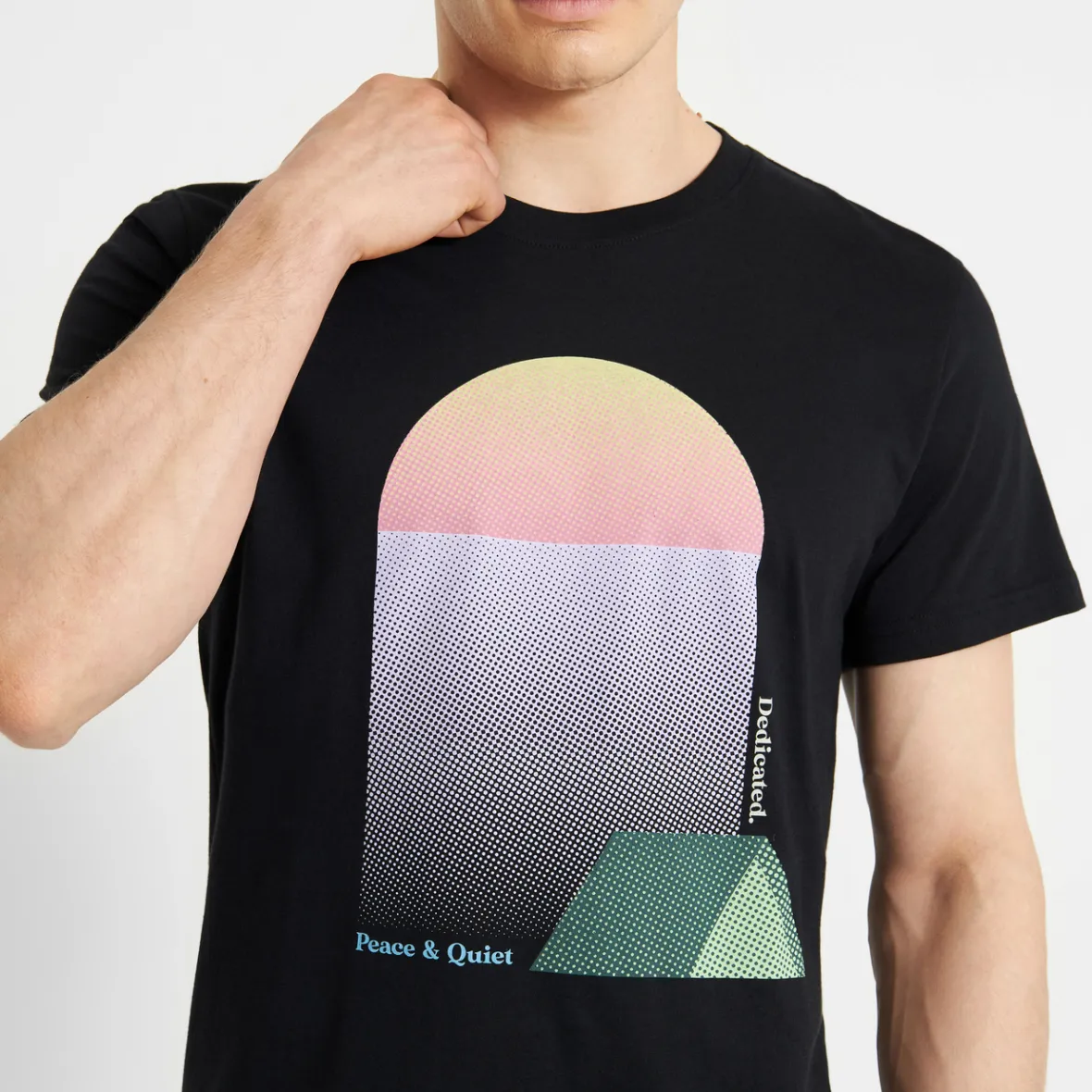 Hot T-shirt Stockholm Tent Sunset Black Outlet