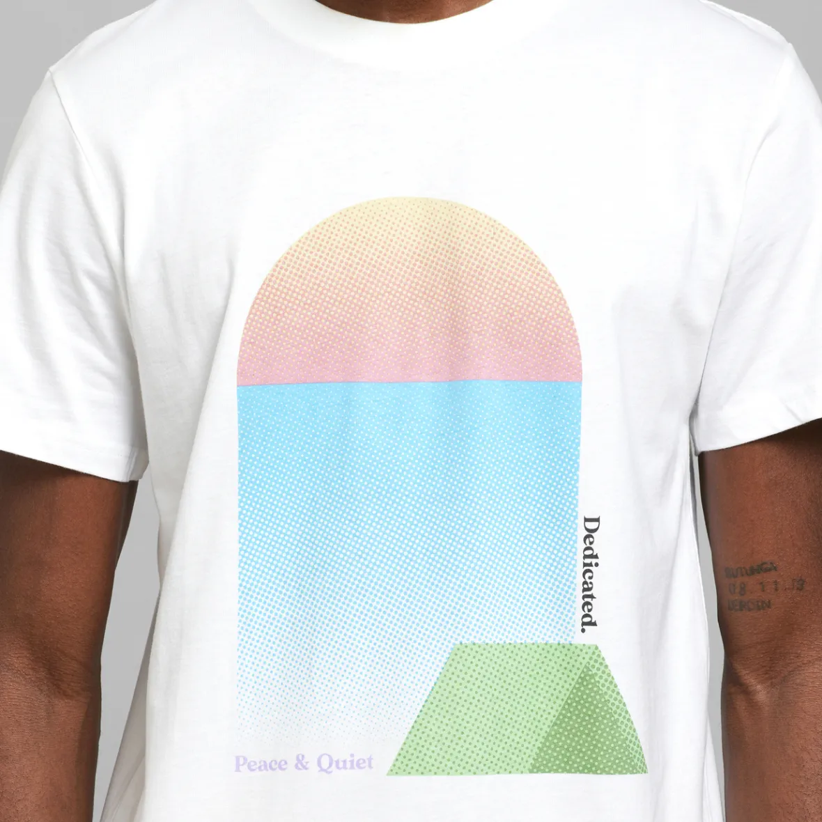 Cheap T-shirt Stockholm Tent Sunset White Outlet