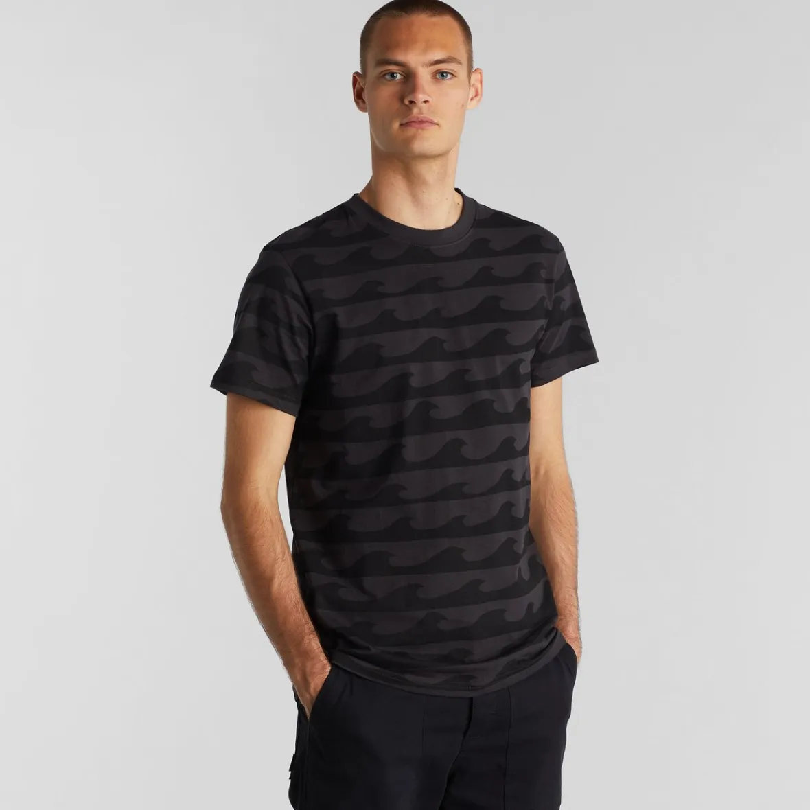 Store T-shirt Stockholm Waves Charcoal Outlet